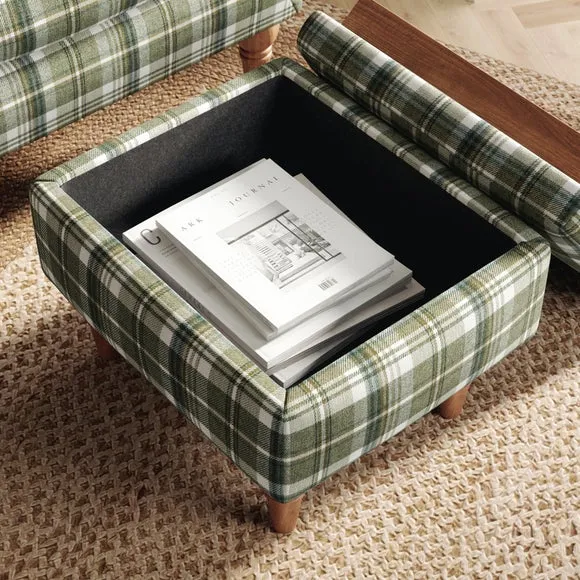 Charnwood Checked Storage Footstool 3