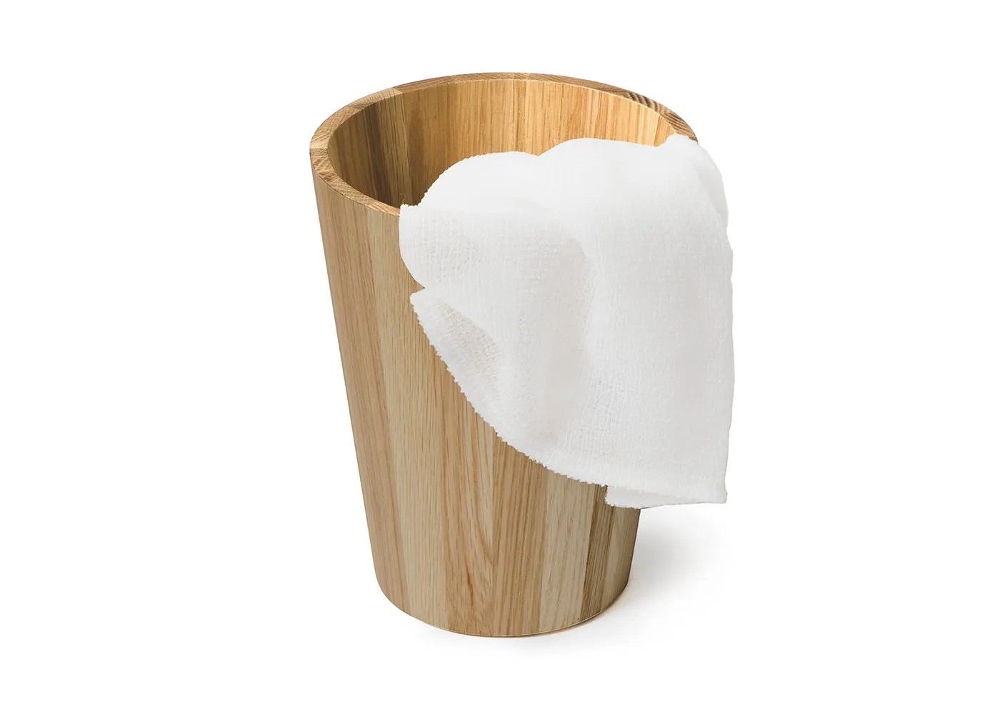 Wireworks Mezza Round Bin Natural Oak