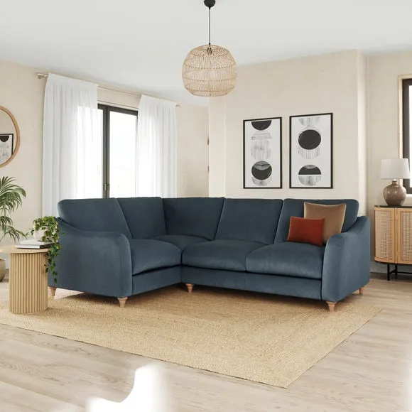 Hattie Matte Plush Velvet Corner Sofa 1