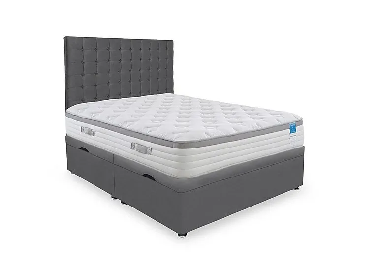 Hybrid 360 Side Lift Ottoman Divan Set - Small Double - Plush Dark Grey