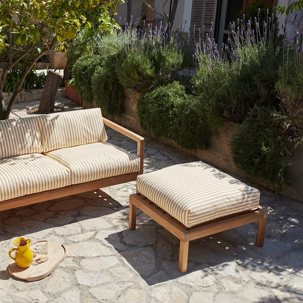 Fritz Hansen Skagerak Virkelyst Pouf Golden Yellow Stripe 4