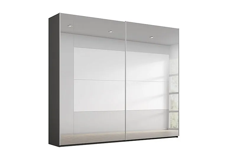 Rio 226cm 2 Door Sliding Wardrobe - Graphite - Bedroom Furniture - In Time for Christmas