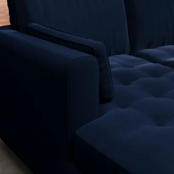 Zoe II Velvet Corner Storage Sofa Bed 4