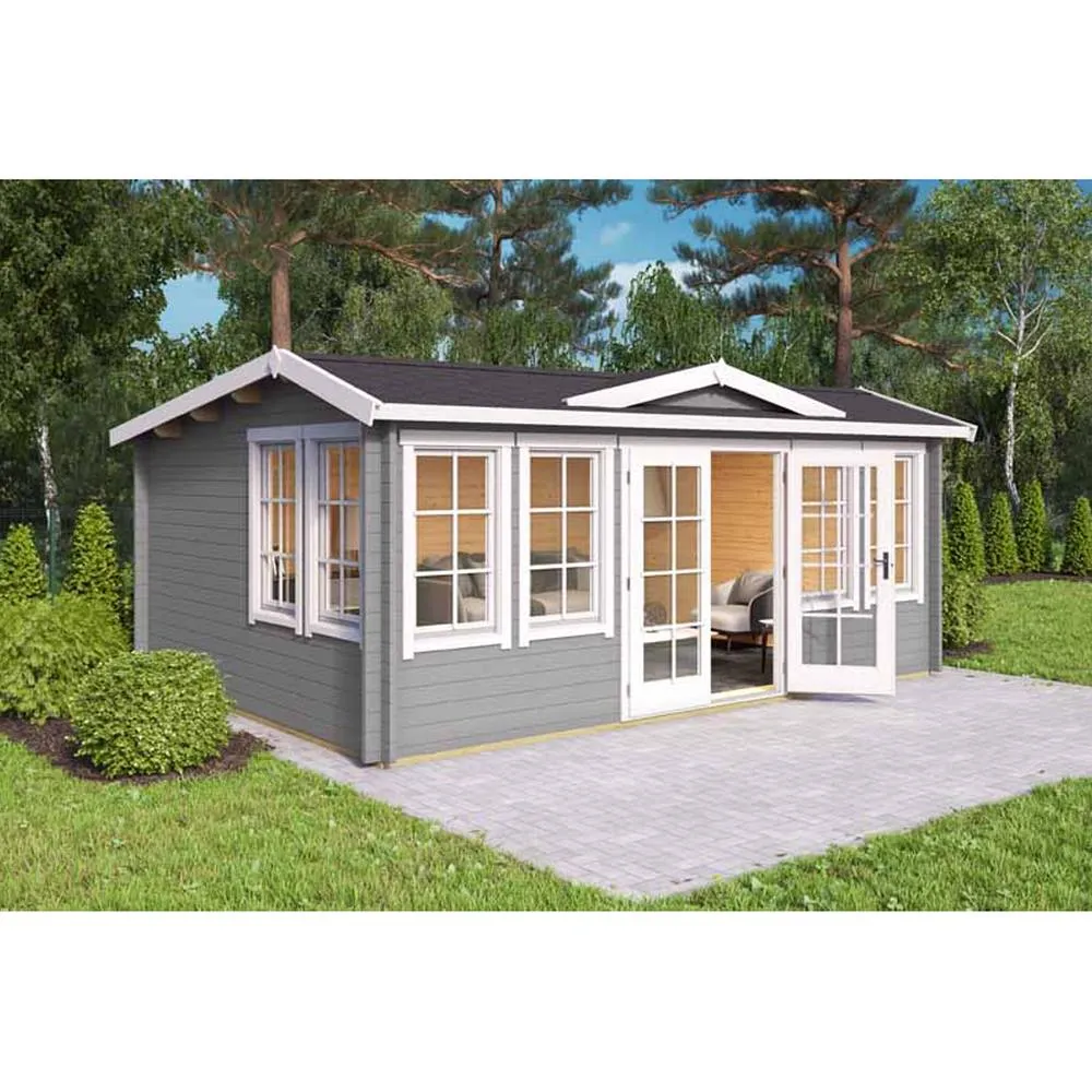 Lasita Maja Ltd Balmoral-Log Cabin, Garden Room, Home Office - L570xW421.3xH239.4 cm in Light Tan 5