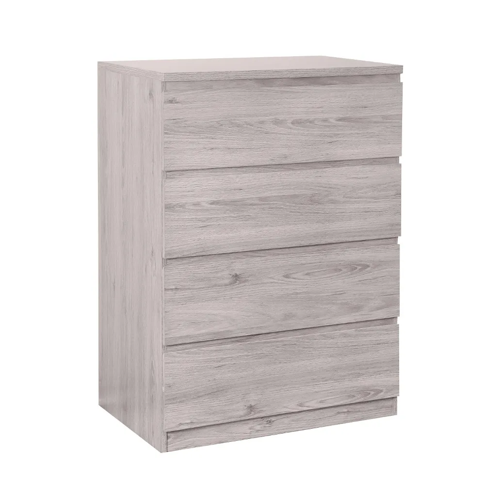 Jupiter - 4 Drawer Chest - Grey Oak - Wooden - Happy Beds 1