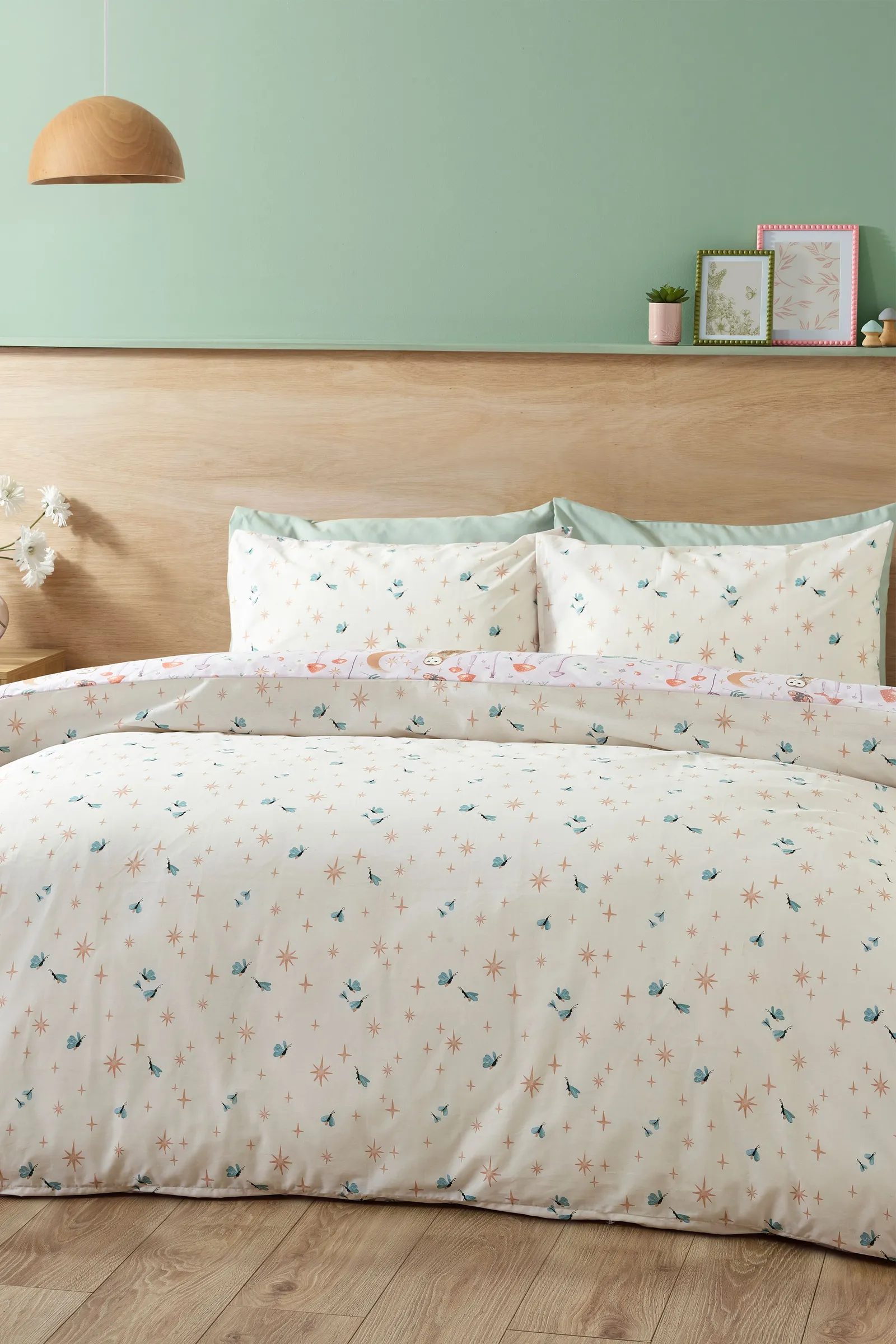 Catherine Lansfield 'Enchanted Twilight Animals' Reversible Duvet Cover Set in Lilac 2