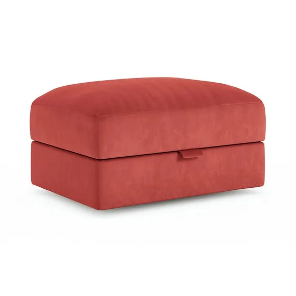Hattie Matte Plush Velvet Storage Footstool 4