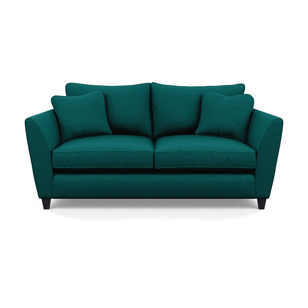 Heal's Torino 3 Seater Sofa Brushed Cotton Pine Black Feet 1