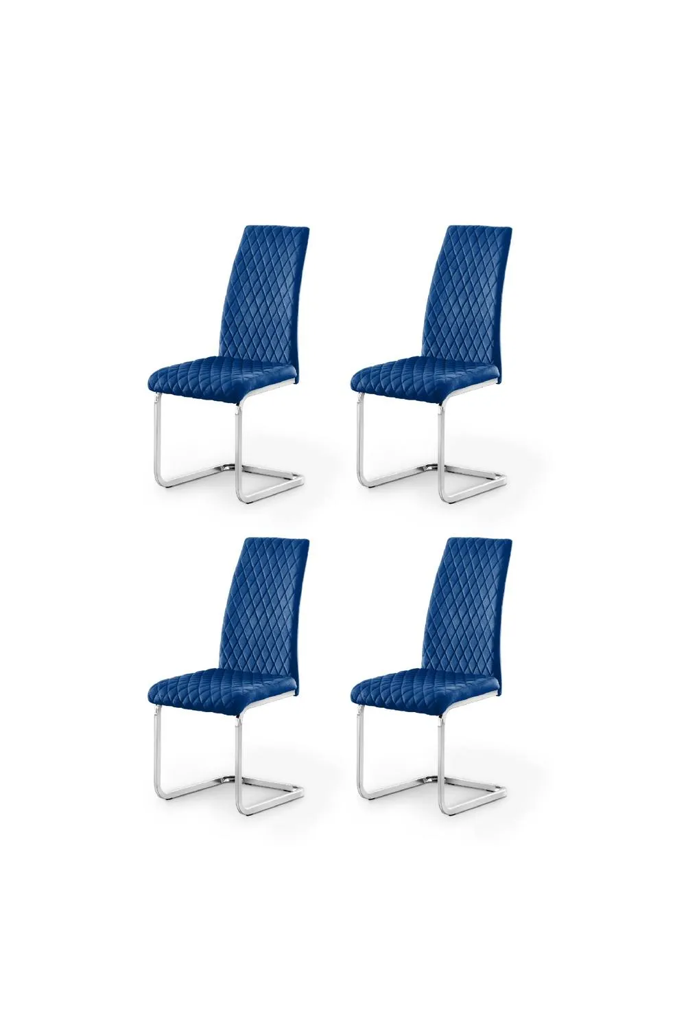 Julian Bowen Calabria Upholstered Dining Chair (Set of 4) in Blue 4