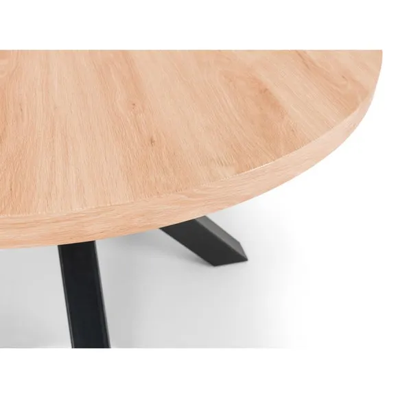 Berwick 4 Seater Round Dining Table, Black 4