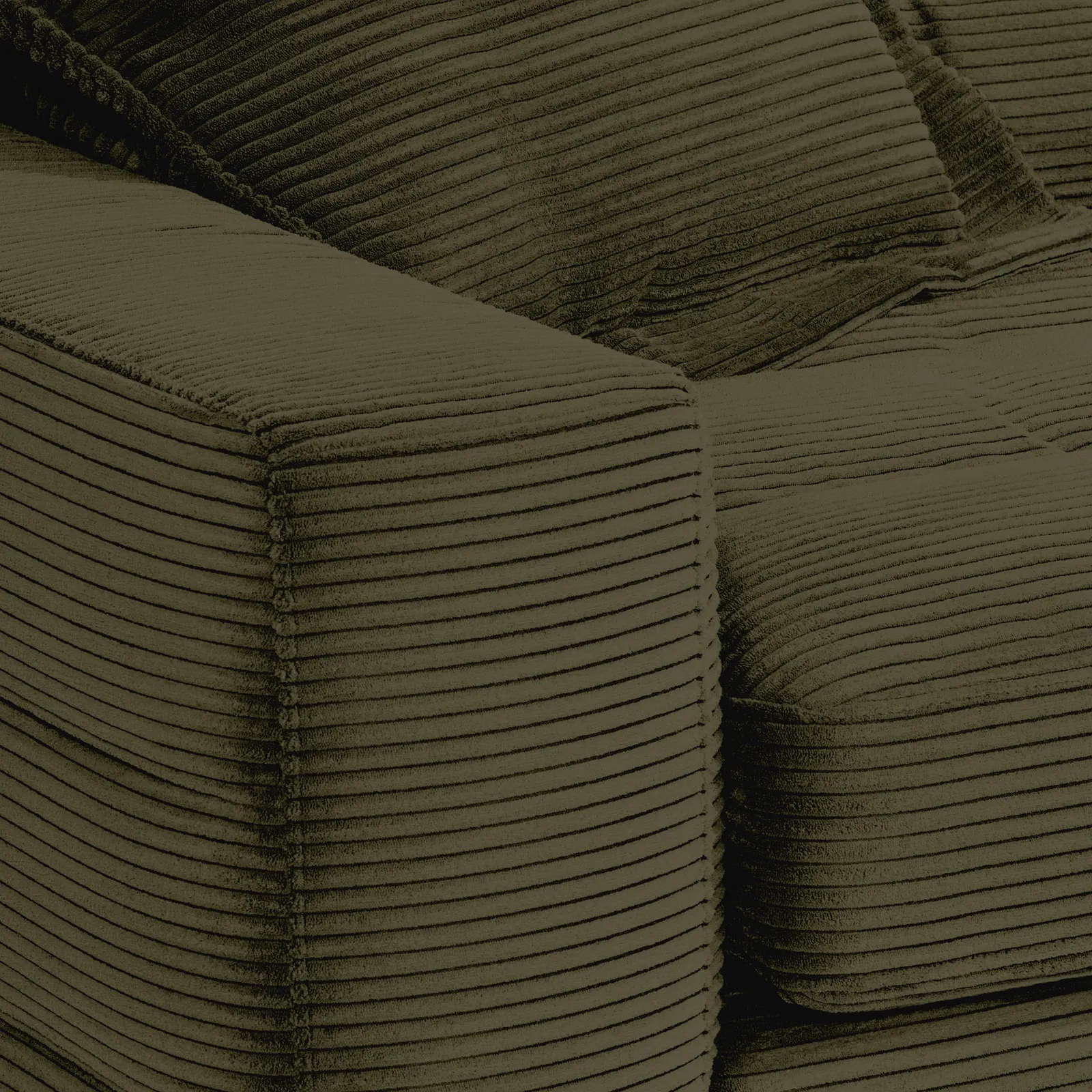 Twain Chaise Corner Sofa Right, Green Fabric | Barker & Stonehouse 3