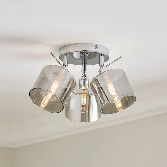 Erin 3 Light Adjustable Semi Flush Spotlight