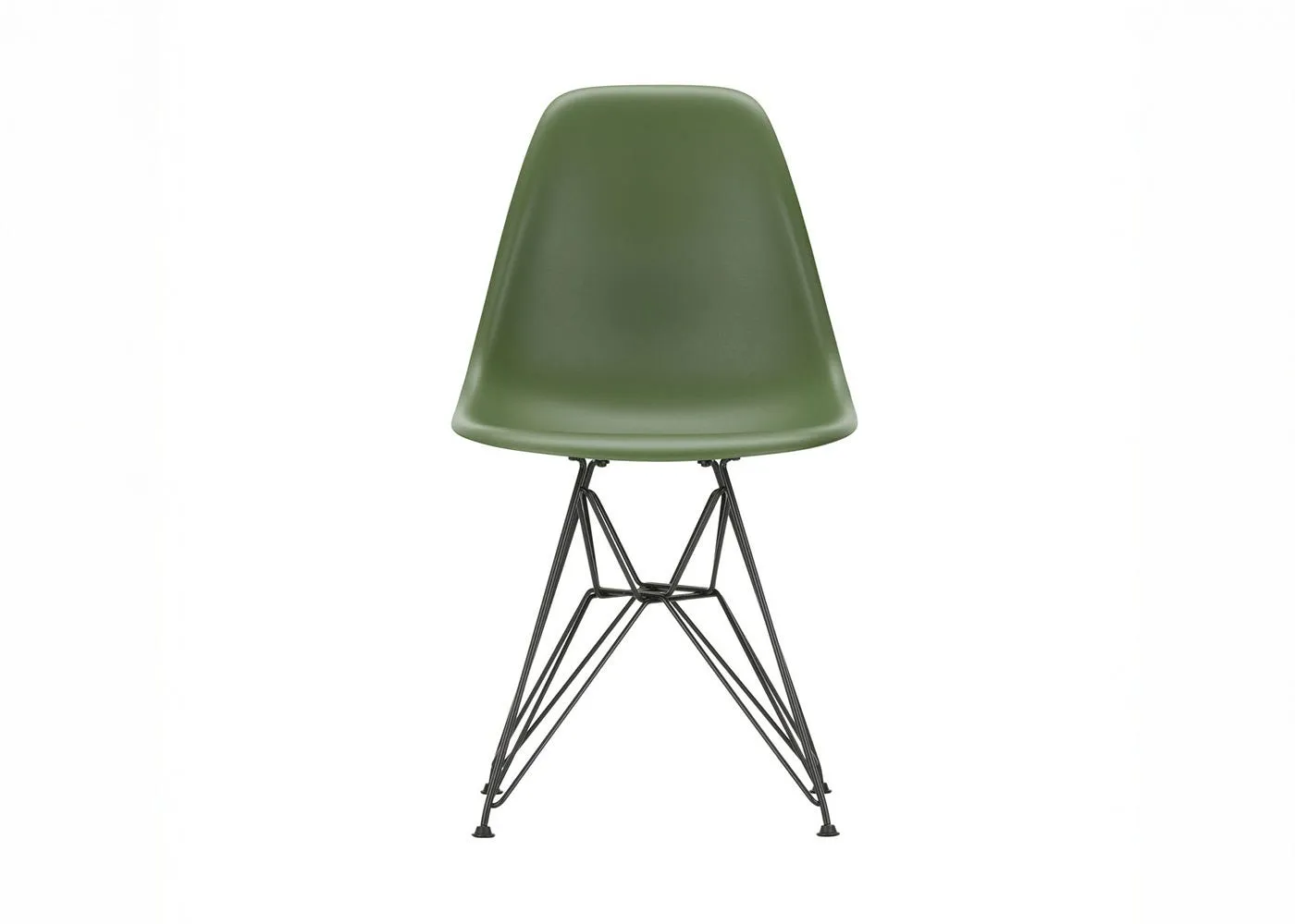 Vitra Eames DSR Chair Forest Basic Dark Powder Coated Base 04 Glides