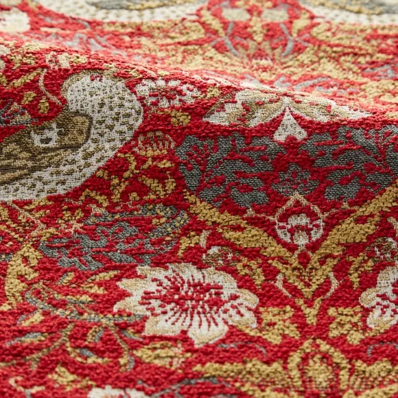 William Morris At Home Strawberry Thief Chenille Made to Order Cushion Cover 3