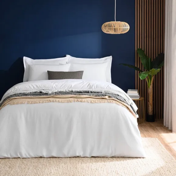 Newston Waffle Polycotton Duvet Cover & Pillowcase Set