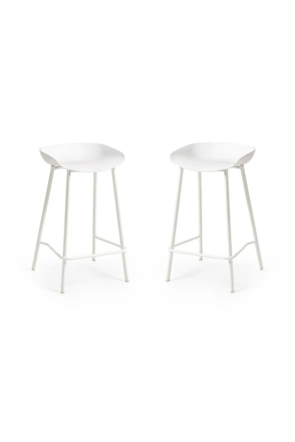 Julian Bowen Renzo Plastic Bar Stool (Set of 2) in White 3