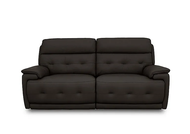 Brescia Leather 3 Seater Sofa - Dark Chocolate