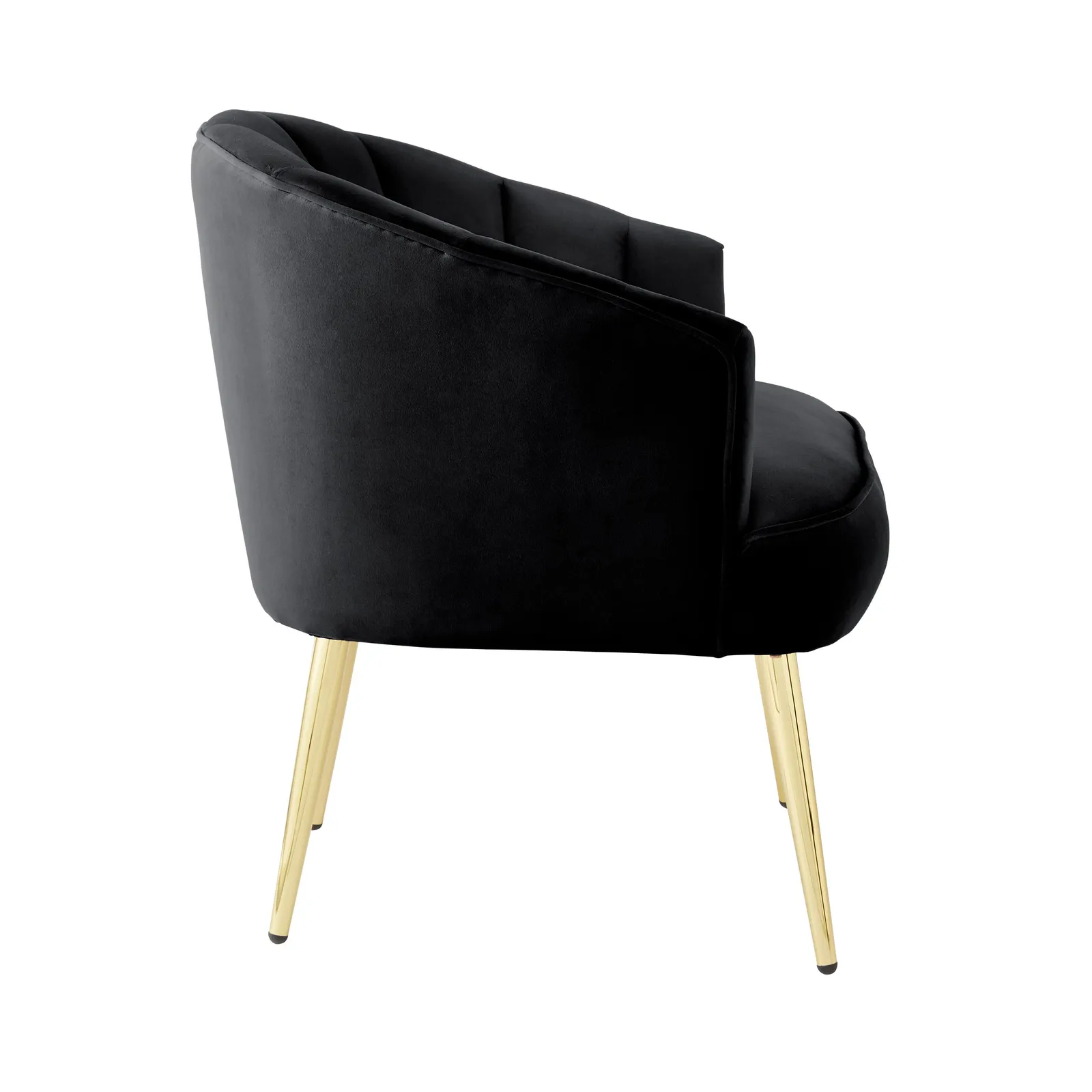 GFW Pettine Velvet Accent Chair in Black 4