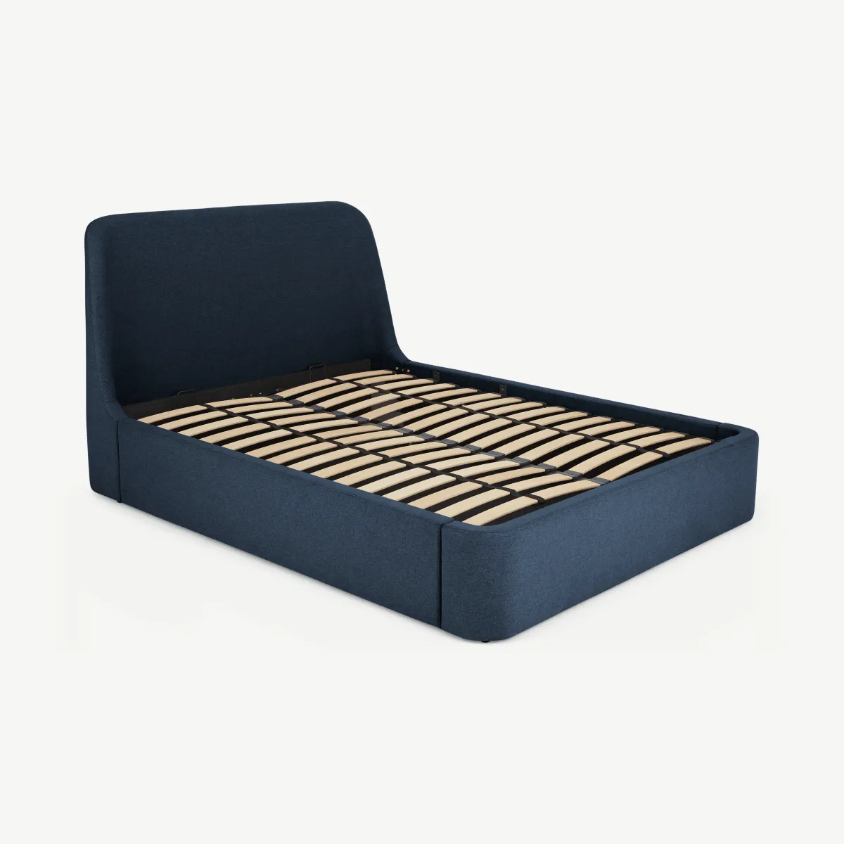 Hayllar King Size Ottoman Storage Bed, Aegean Blue