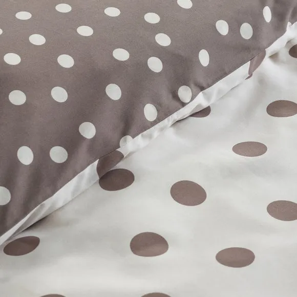 Catherine Lansfield Polka Dot Quilt Cover & Pillowcase Set 4