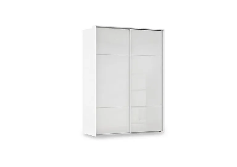 Haven 170cm 2 Door Slider Wardrobe with Glass Doors