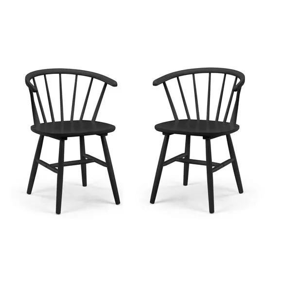 Modena Set Of 2 Dining Chairs, Rubberwood 2