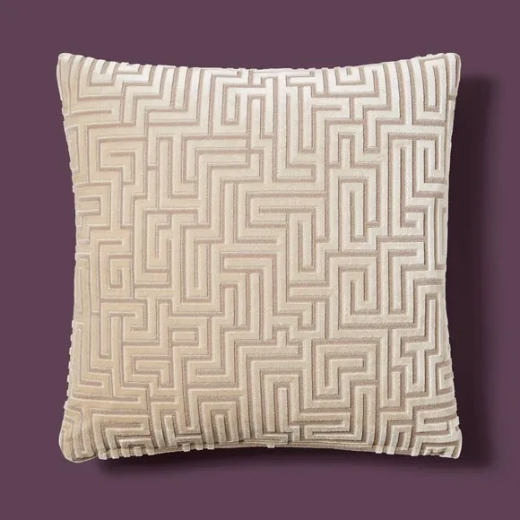 Greek Key Cut Square Cushion 3