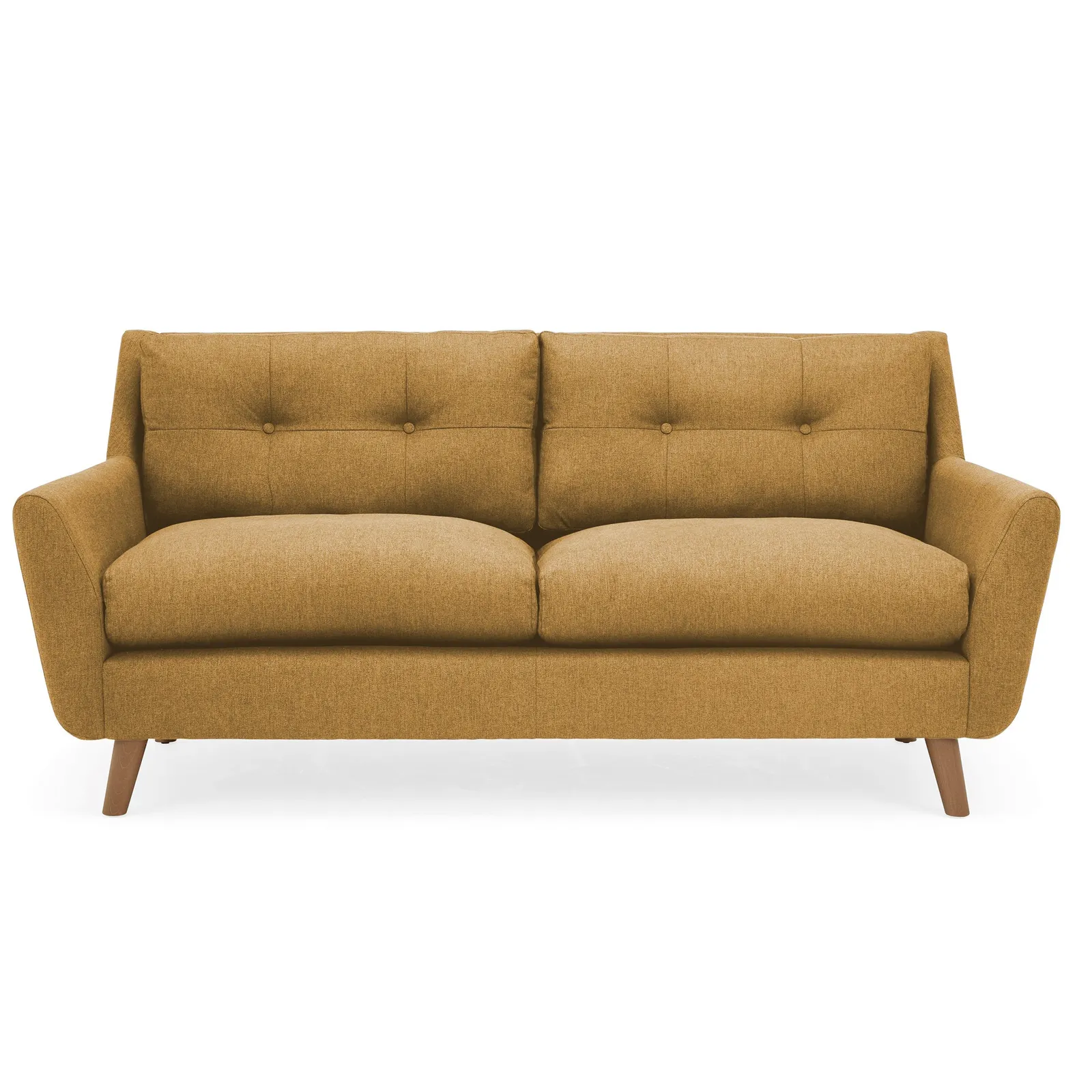 Halston Fabric 3 Seater Sofa Yellow