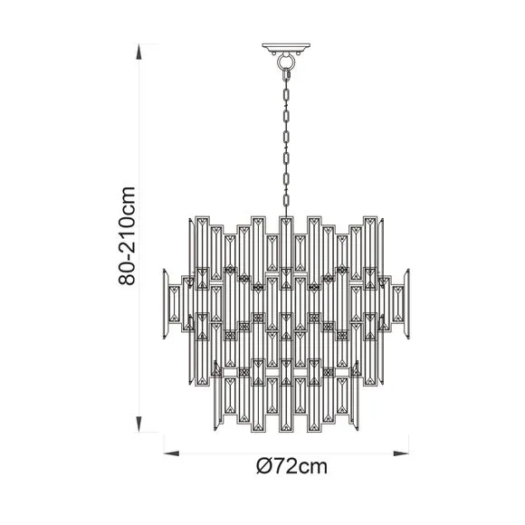 Vogue Dante 15 Light Chandelier 6