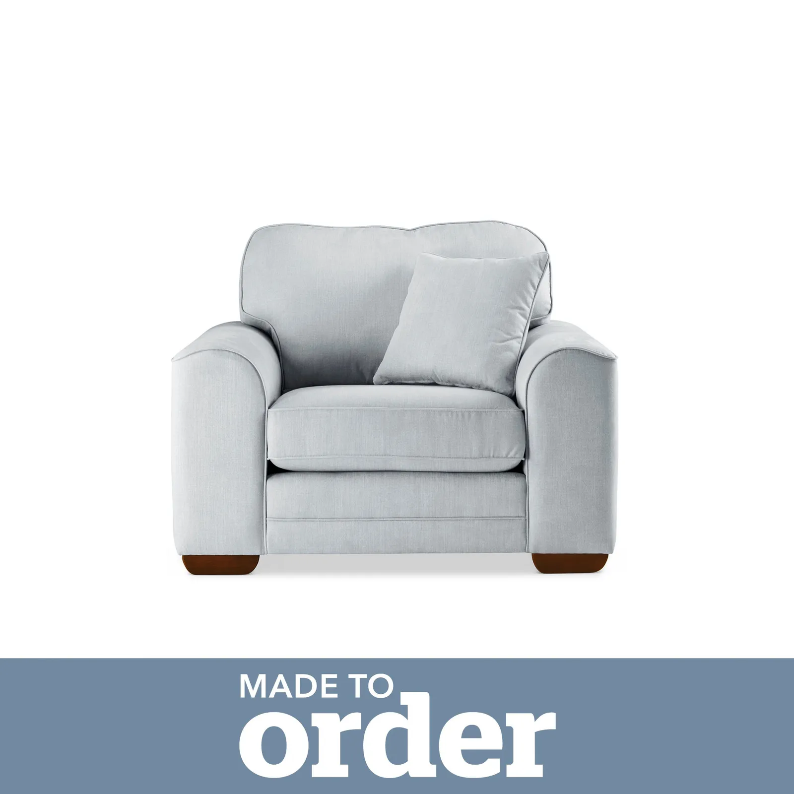 Morello Armchair Brushed Plain Fabric Grey