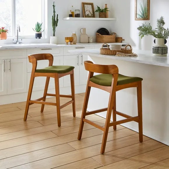 Melia Counter Height Barstool, Velvet 2