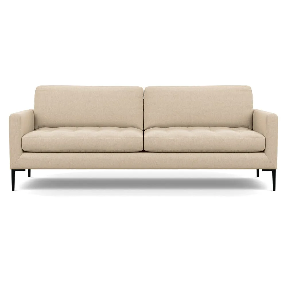 Heal's Eton 4 Seater Sofa Brushed Cotton Oat Black Feet