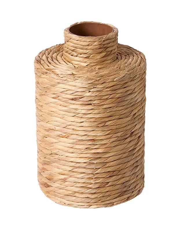 Dibor Traditional Water Hyacinth Stem Home Decor Flower Vase in Natural 2