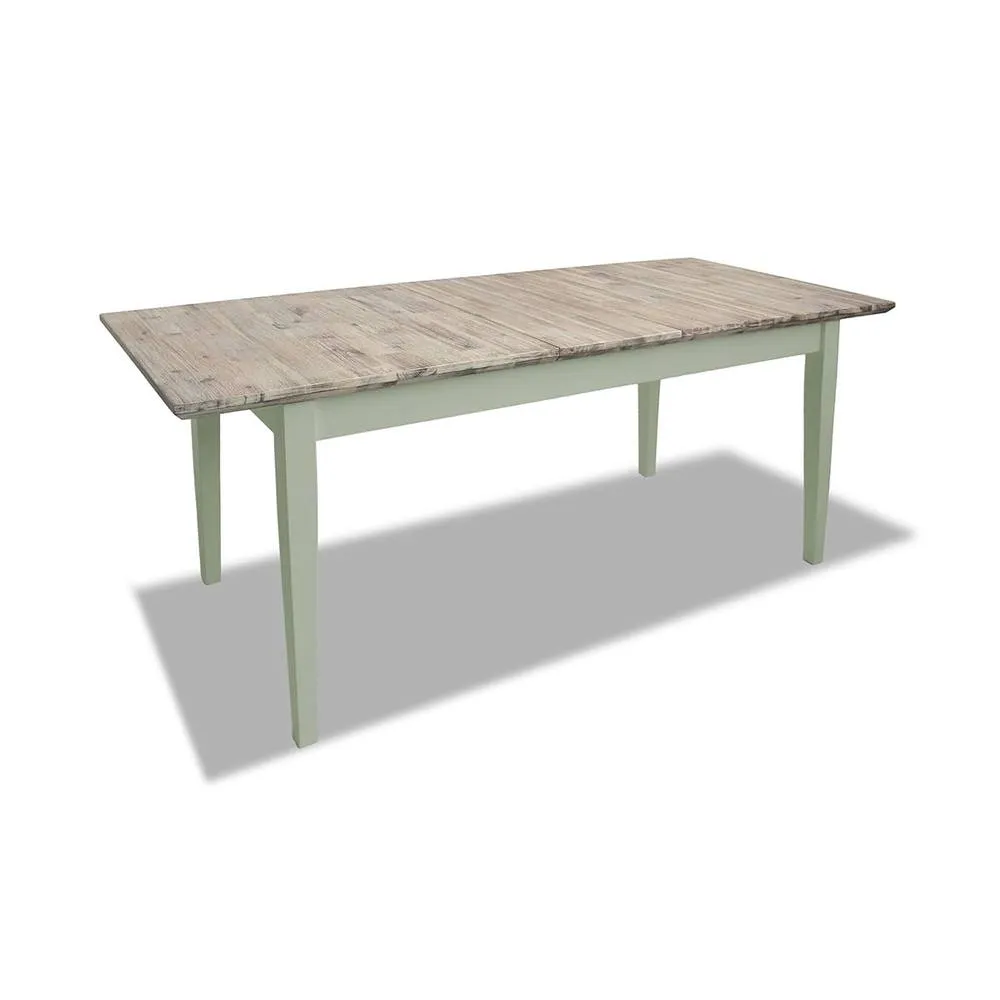 Statement Furniture Florence Rectangle Extendable Kitchen Dining Table in Light Green 1