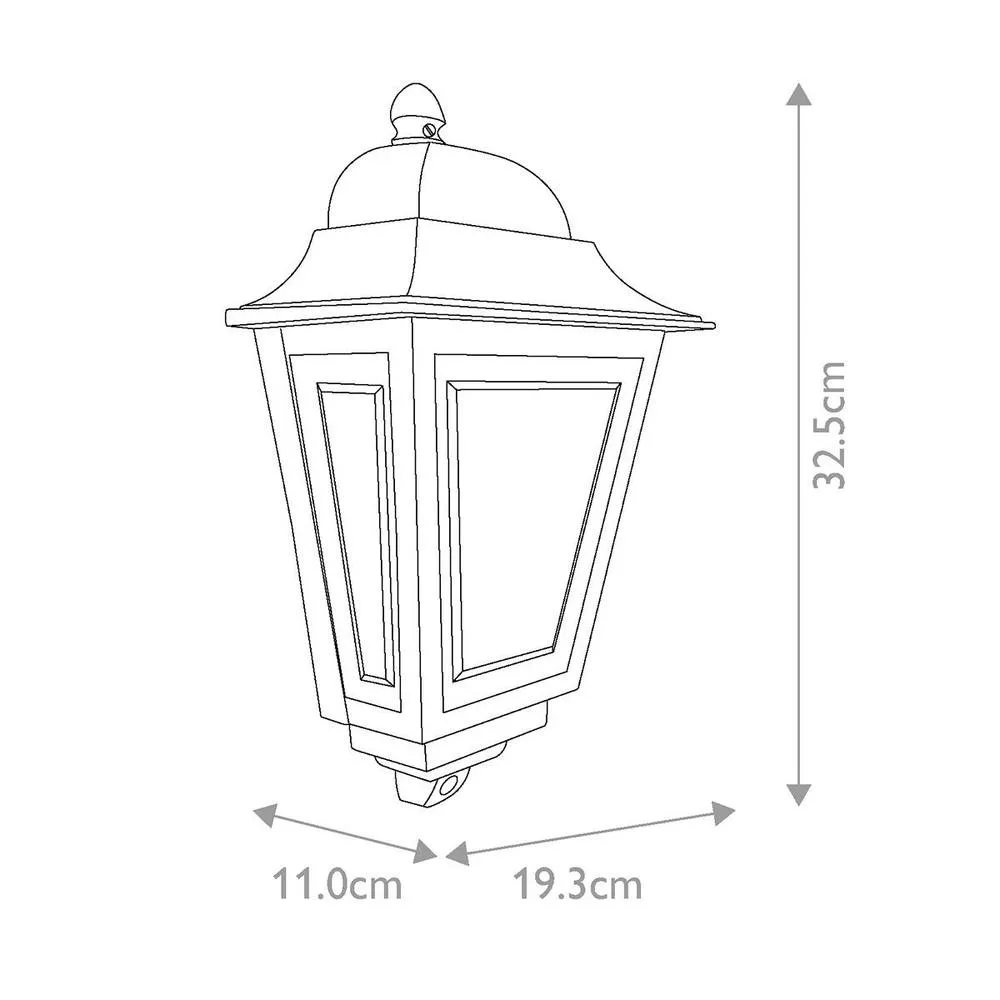 Netlighting Deco Lane 1 Light Half Outdoor Wall Lantern Bronze IP44 2