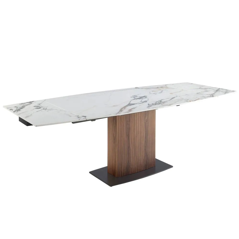 Angel Cerda Oval Extending Dining Table White Porcelain Marble