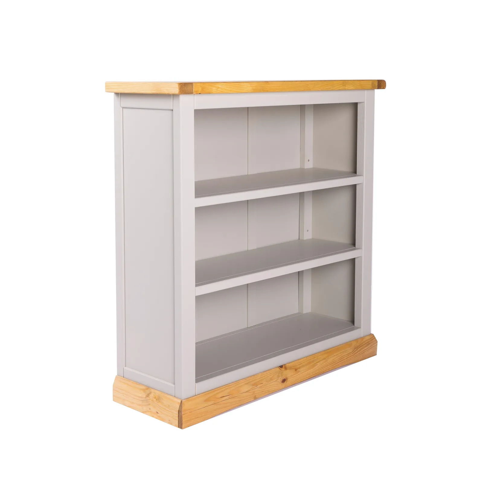 Cabinet Bits Bookcase with plinth 90x90x30cm in Light Grey 2