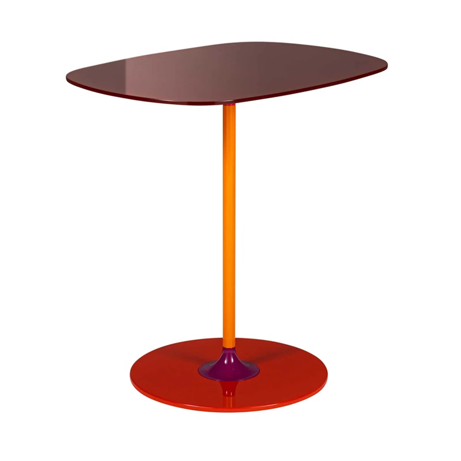 Kartell Thierry Side Table 33X50X50 Burgundy, Red Glass | Barker & Stonehouse 3