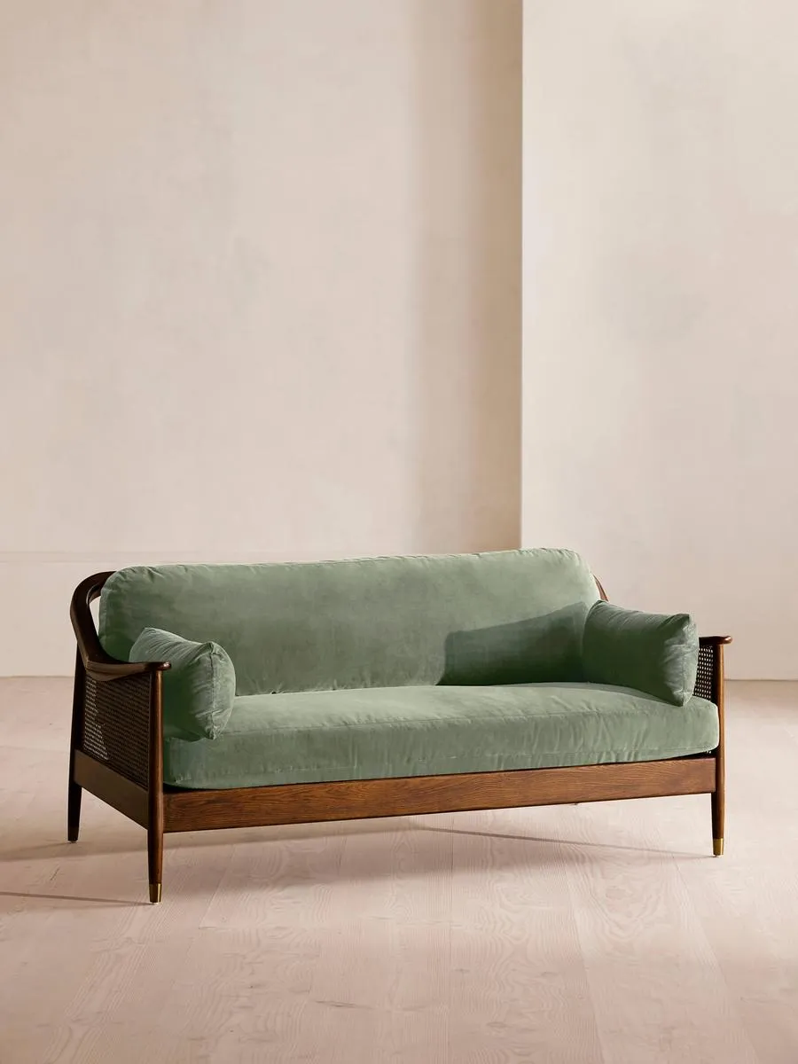 Atlanta Three Seater, Velvet, Seafoam