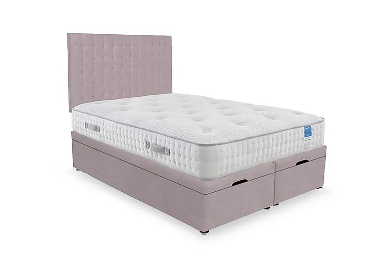 Ergo Deluxe End Lift Ottoman Divan Set - King Size - Plush Lilac