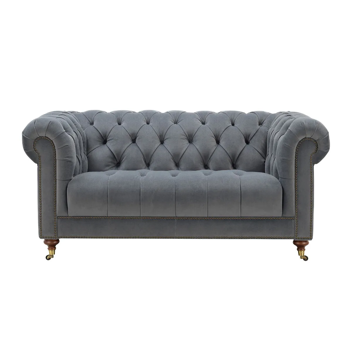 Ullswater 2 Seater Sofa, Pewter Velvet