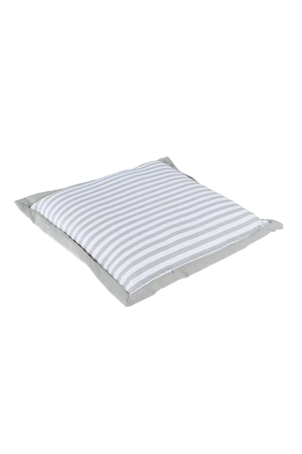 Homescapes Handmade Striped Seat Pad Soft Cotton Dining Chair Cushion in Grey 2