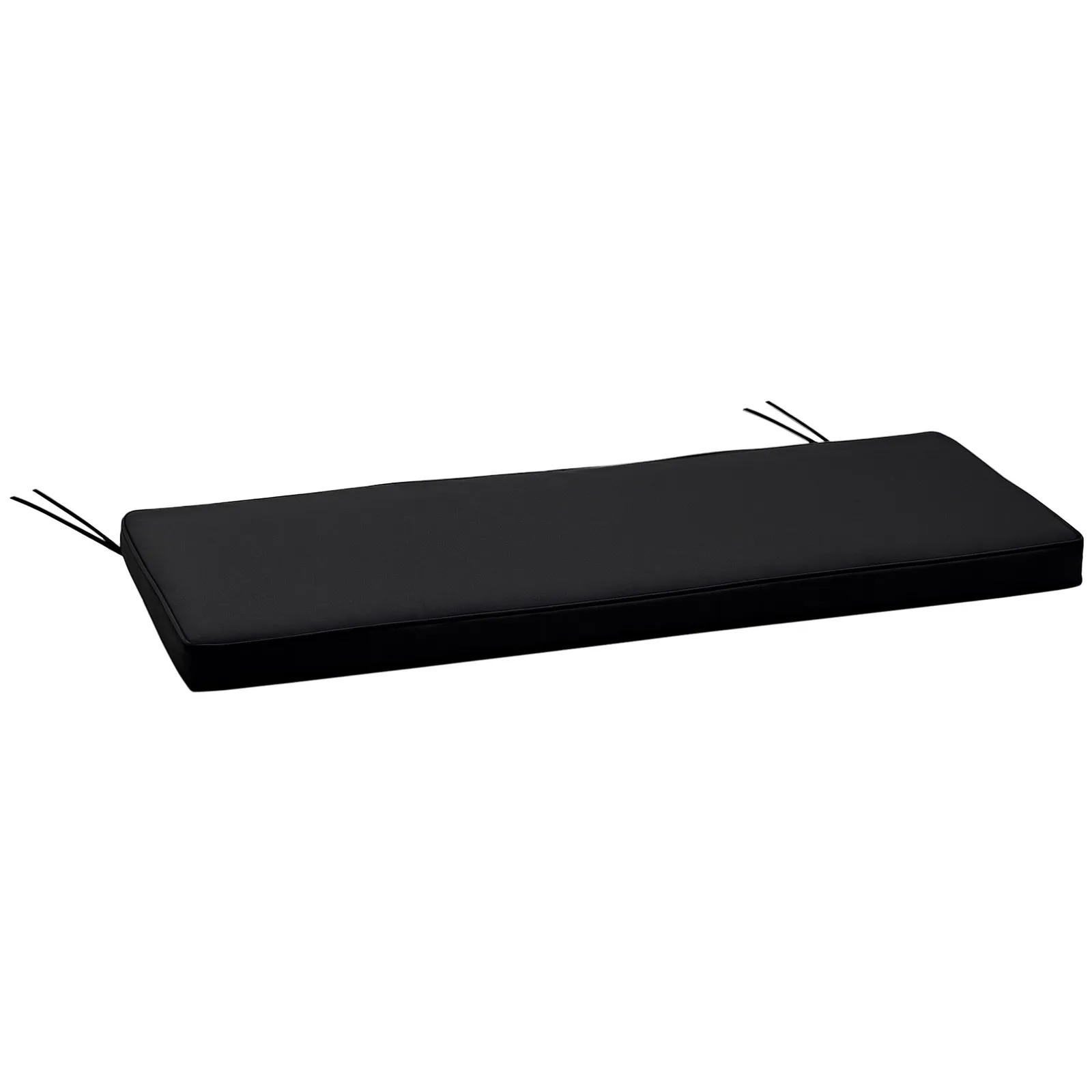 OUTSUNNY 2-Seater Bench Cushion Polyester Cover Seat Pad Replacement in Black
