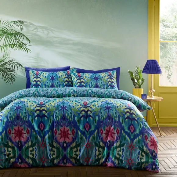 Matthew Williamson Ikat 100% Cotton Duvet Cover & Pillowcase Set 1