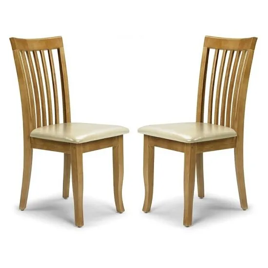 Cainsville Wooden Dining Chairs In Maple Lacquered In A Pair