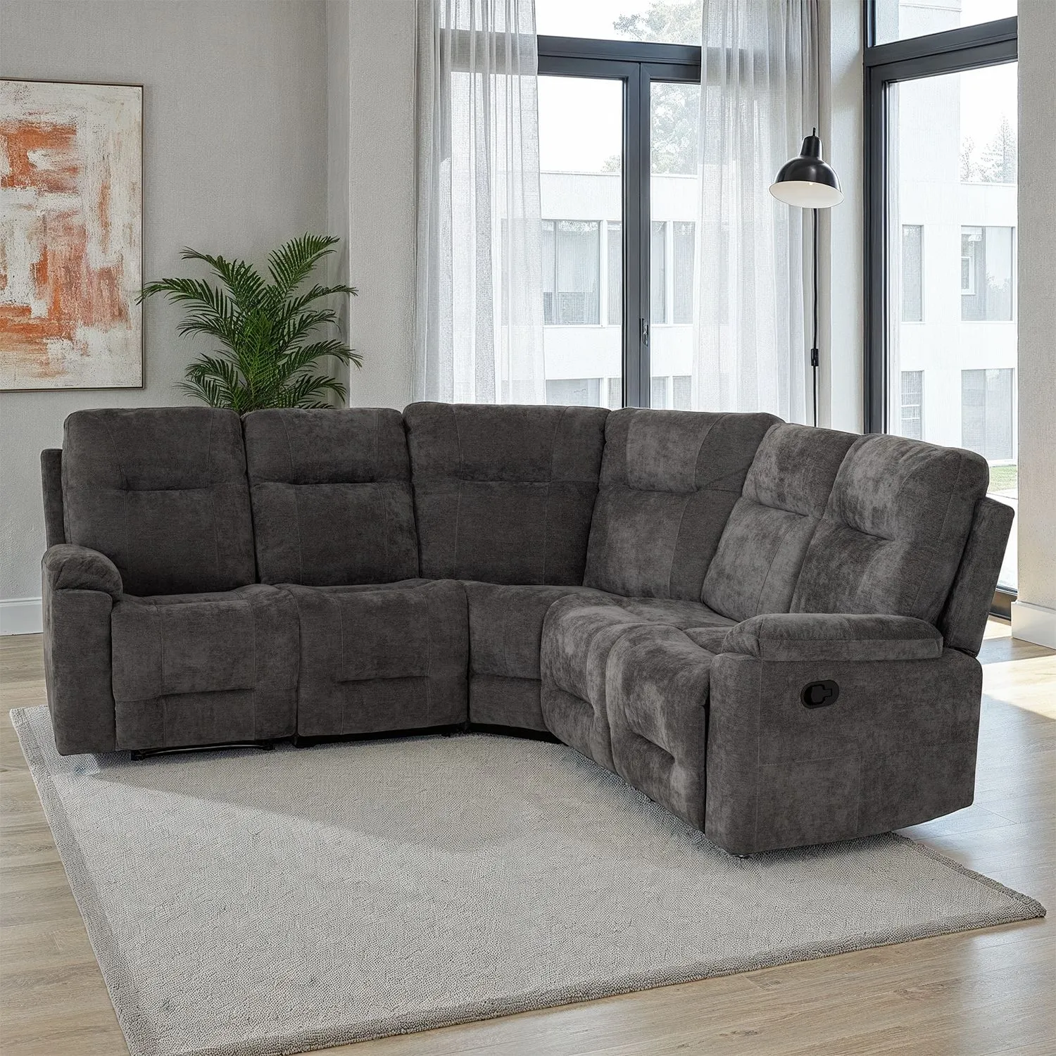 Seconique Guildford Corner Sofa in Grey
