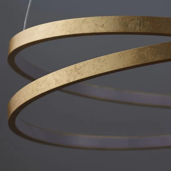 Return - Vogue Scribble Integrated LED Gold Hoop Ceiling Light 3