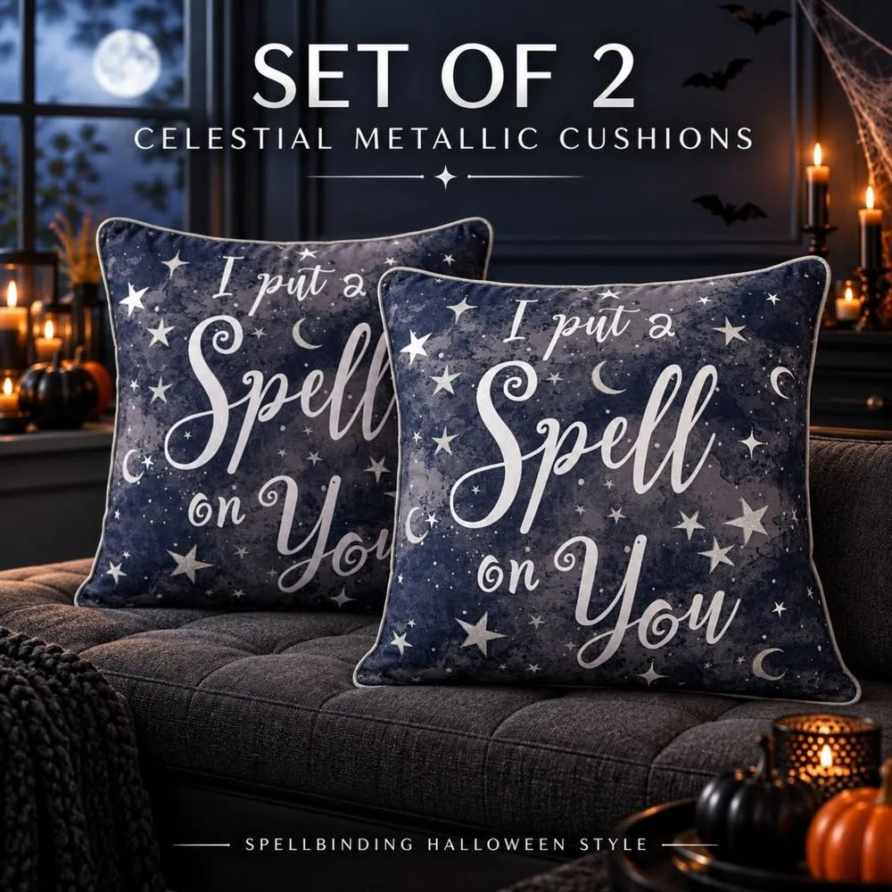 Smart Living Celestial Stars Halloween Filled Cushions 18 x 18 Inch - Set of 2 or 4 1