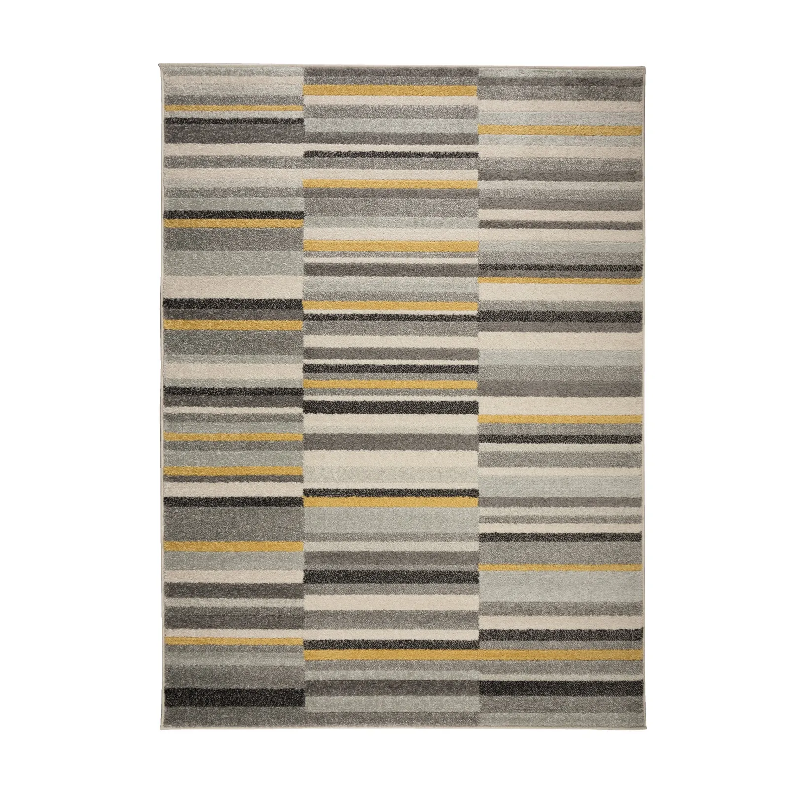Urban Lines Geometric Rug Grey, Yellow and Black