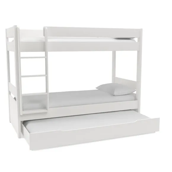 Uno Bunk Bed With Trundle Drawer Pine 4